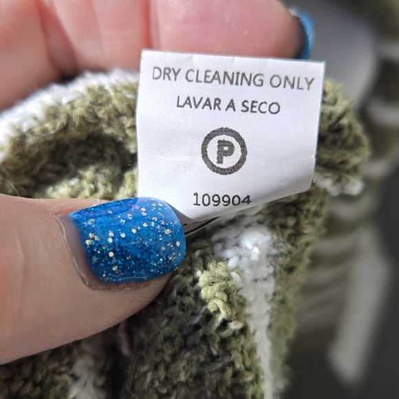 Pink Clover Green White Striped Pullover Sweater - Picture 11 of 11